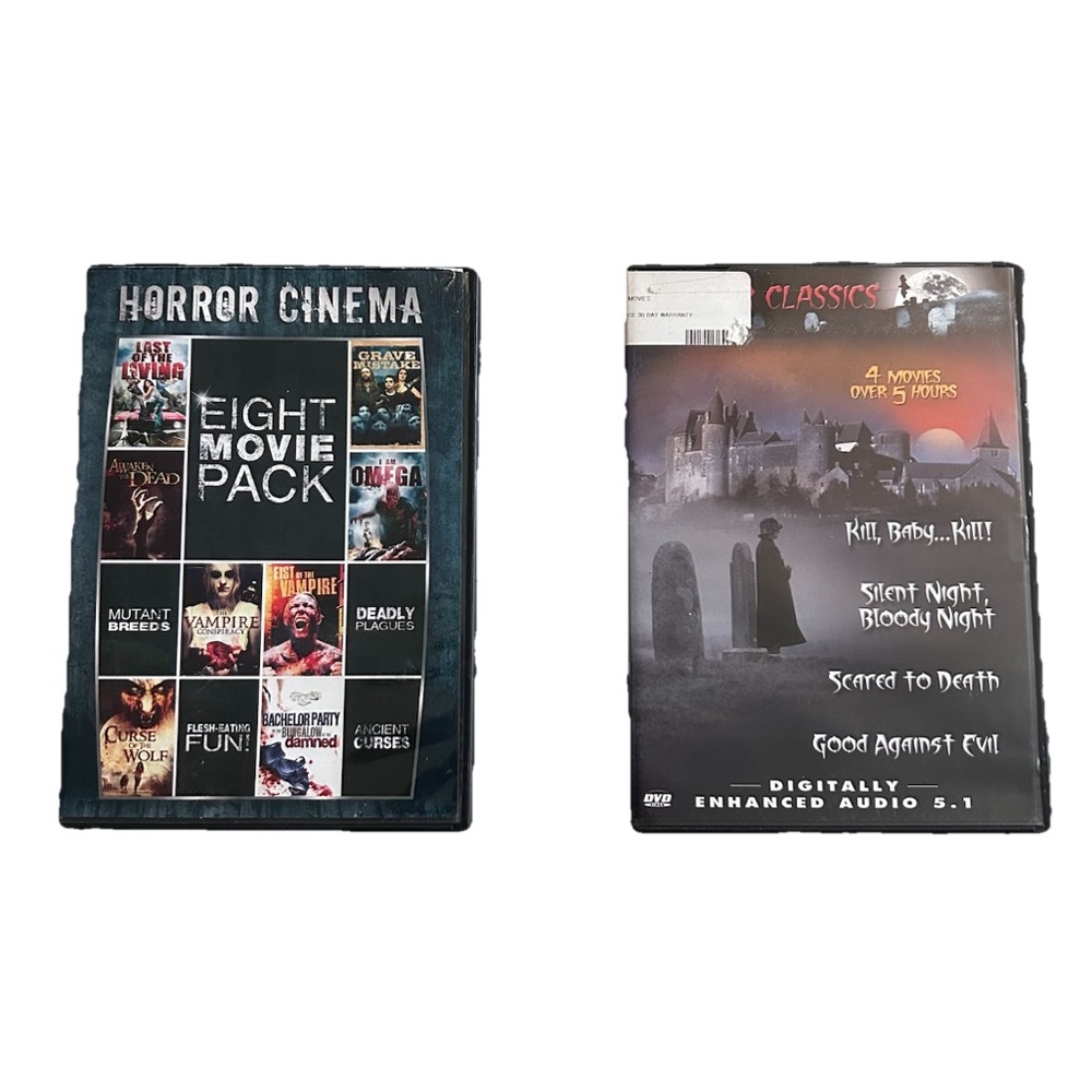 Horror Movie DVD Lot 12 Movies 3 Disks